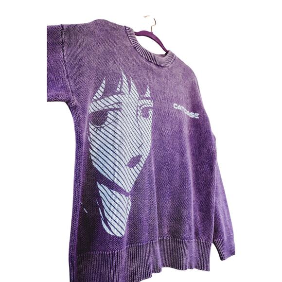 Men's Aelfric Eden Catcase Purple Graphic Sweater Size Large - Picture 3 of 6